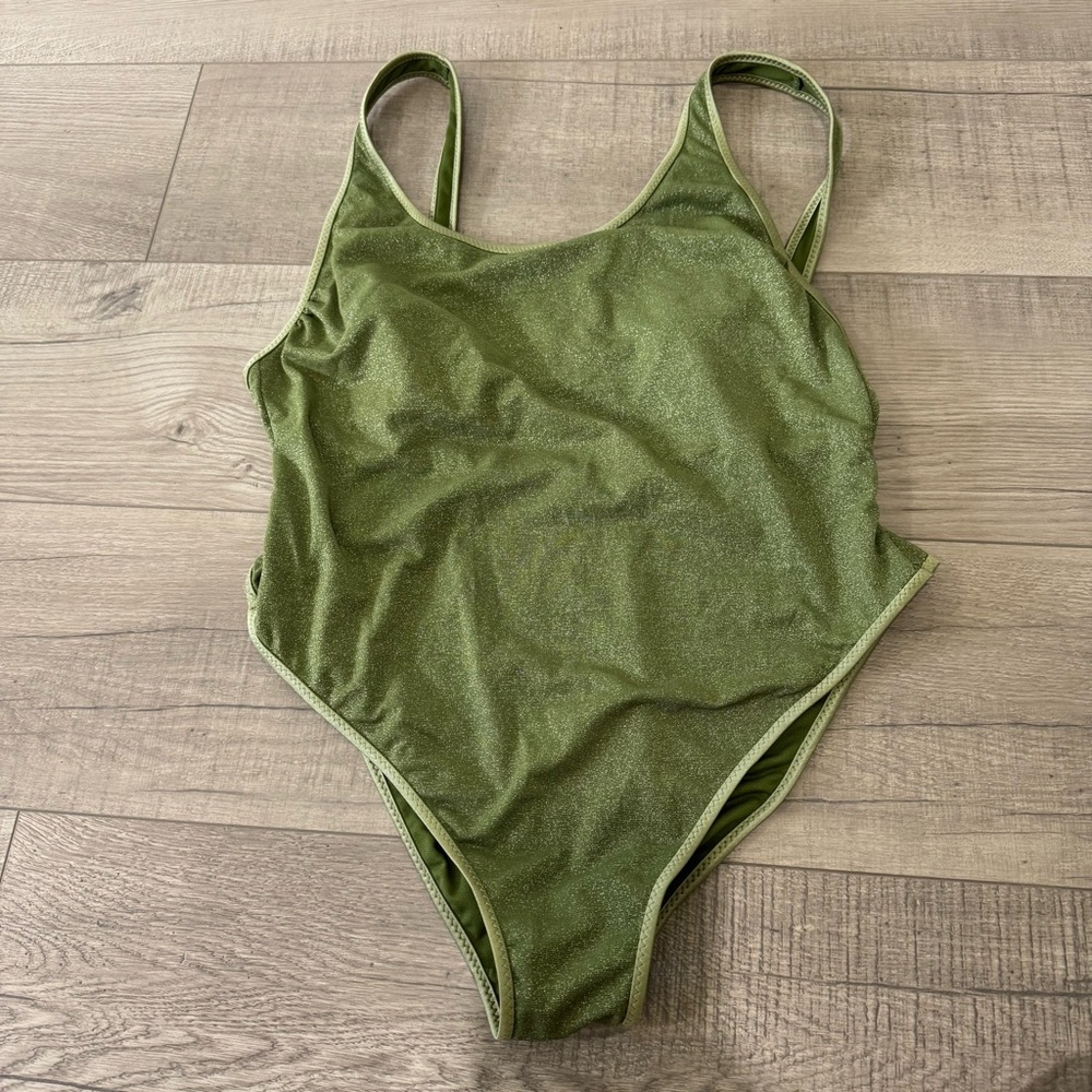 Fe Noel x Target Green Shimmer One-Piece Swimsuit